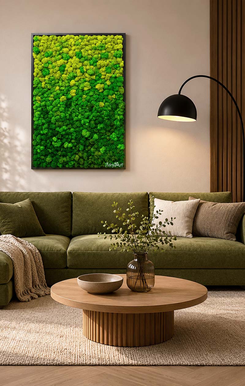tablou licheni in degrade living x tablou licheni in degrade living x