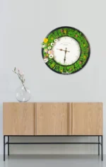 ceas decorativ de perete cu licheni si flori de primavara ce40prm 74P.jpg