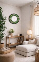 ceas licheni verde si alb cm comoda living