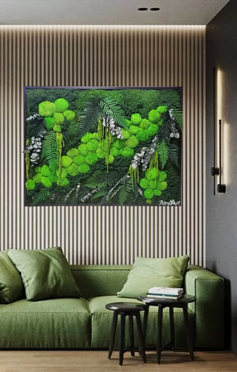 tablou amazon decorat cu muschi licheni si plante stabilizate tb130amz NVa.jpg