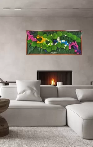 tablou beauty decorat cu muschi plati bombati si hortensii criogenate ta40bea DWF.jpg