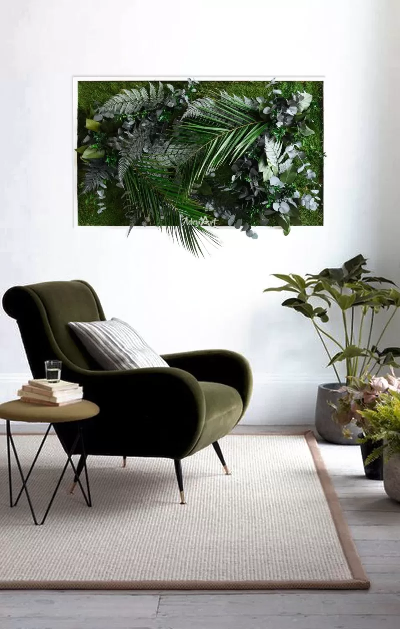 tablou natural jungle palm decorat cu muschi si plante stabilizate tb60jun p hf0.jpg