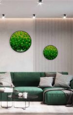 tablou rotund cu licheni in degrade