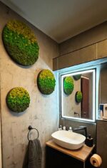 tablou rotund cu licheni in degrade