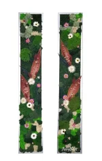 tablou spring flowers decorat cu licheni muschi plati bombati si flori ta80spf VMj.jpg