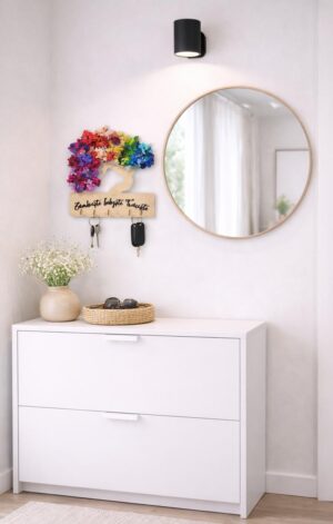 suport chei licheni colorati