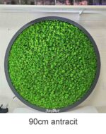 tablou rotund cu licheni si led