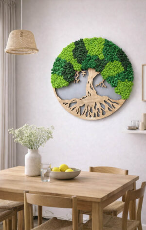 copacul vietii licheni in nuante de verde