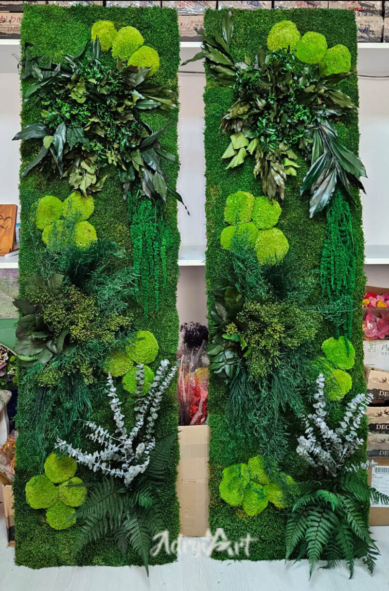 perete verde cu muschi si plante stabilizate rich2