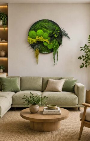tablou licheni si feriga rotund m living