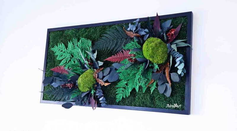 tablou cu ferigi si muschi bright2