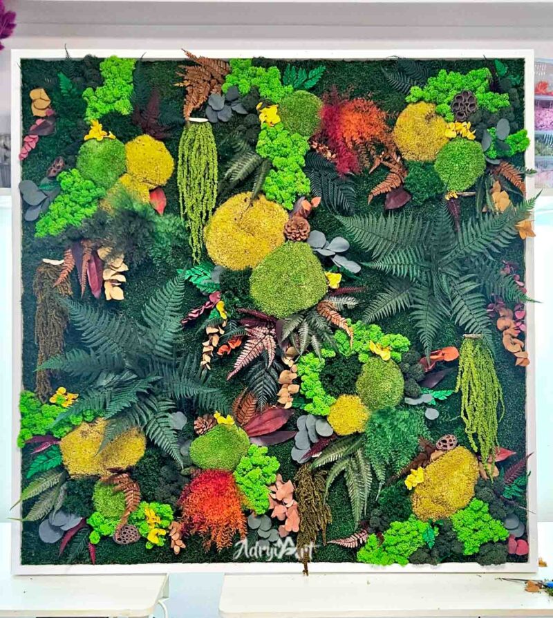 tablou cu licheni si muschi autumn2