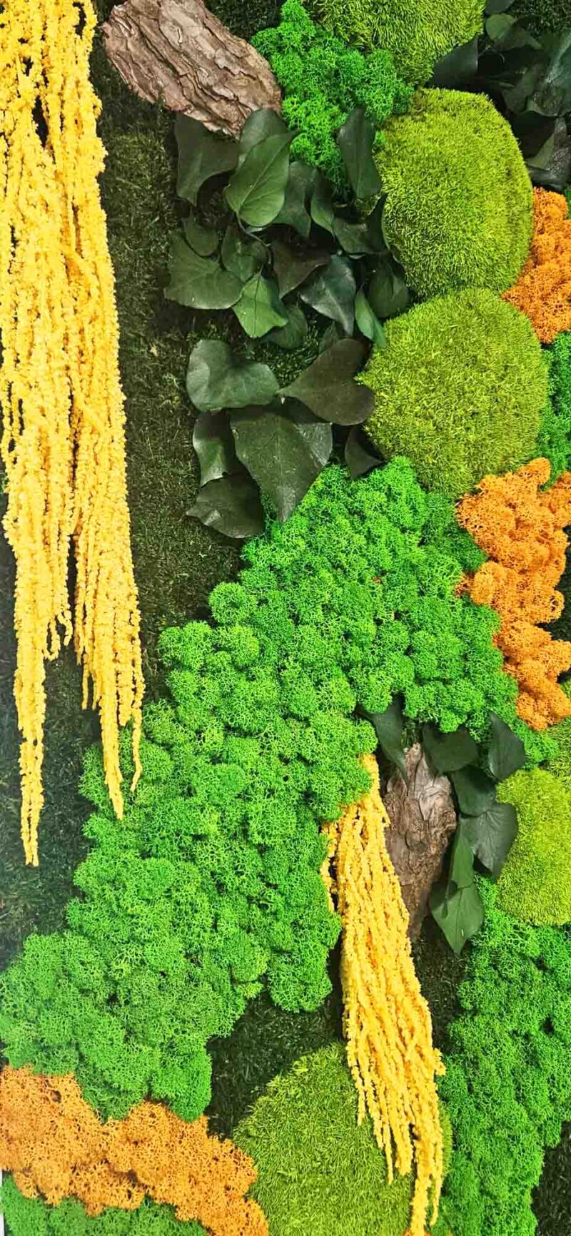 tablou cu licheni si amaranthus galben