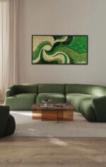 tablou cu licheni si muschi model curbat