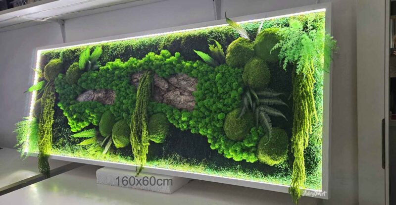 tablou cu licheni si led forestjump
