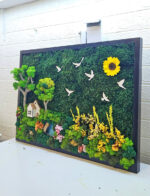 tablou cu licheni si copaci