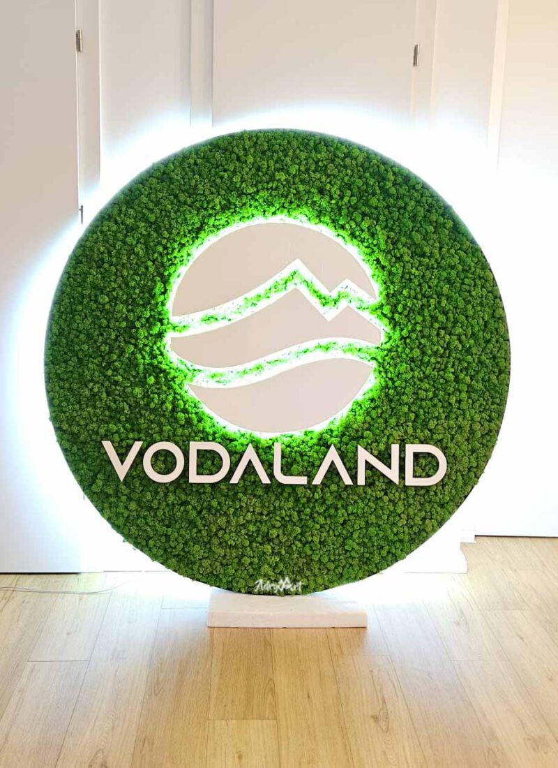 tablou licheni cu led si sigla vodaland