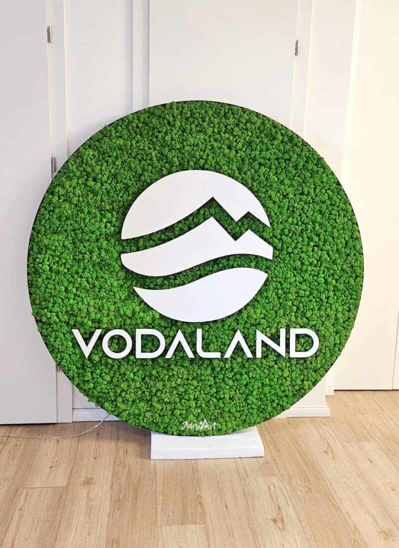 tablou licheni cu led si sigla vodaland