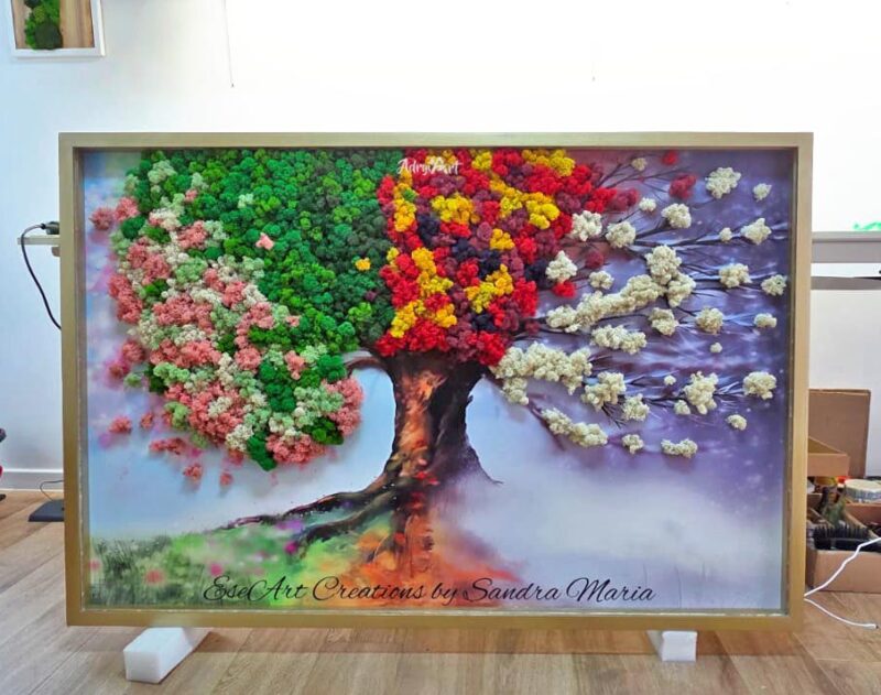 tablou licheni anotipuri cu led