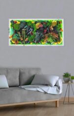 tablou licheni cu plante si ledcob