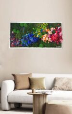 tablou licheni cu muschi si flori