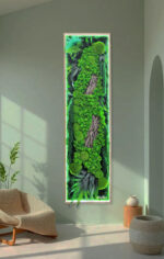 tablou licheni si muschi cu led forest