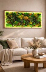 tablou licheni x cu plante pentru living