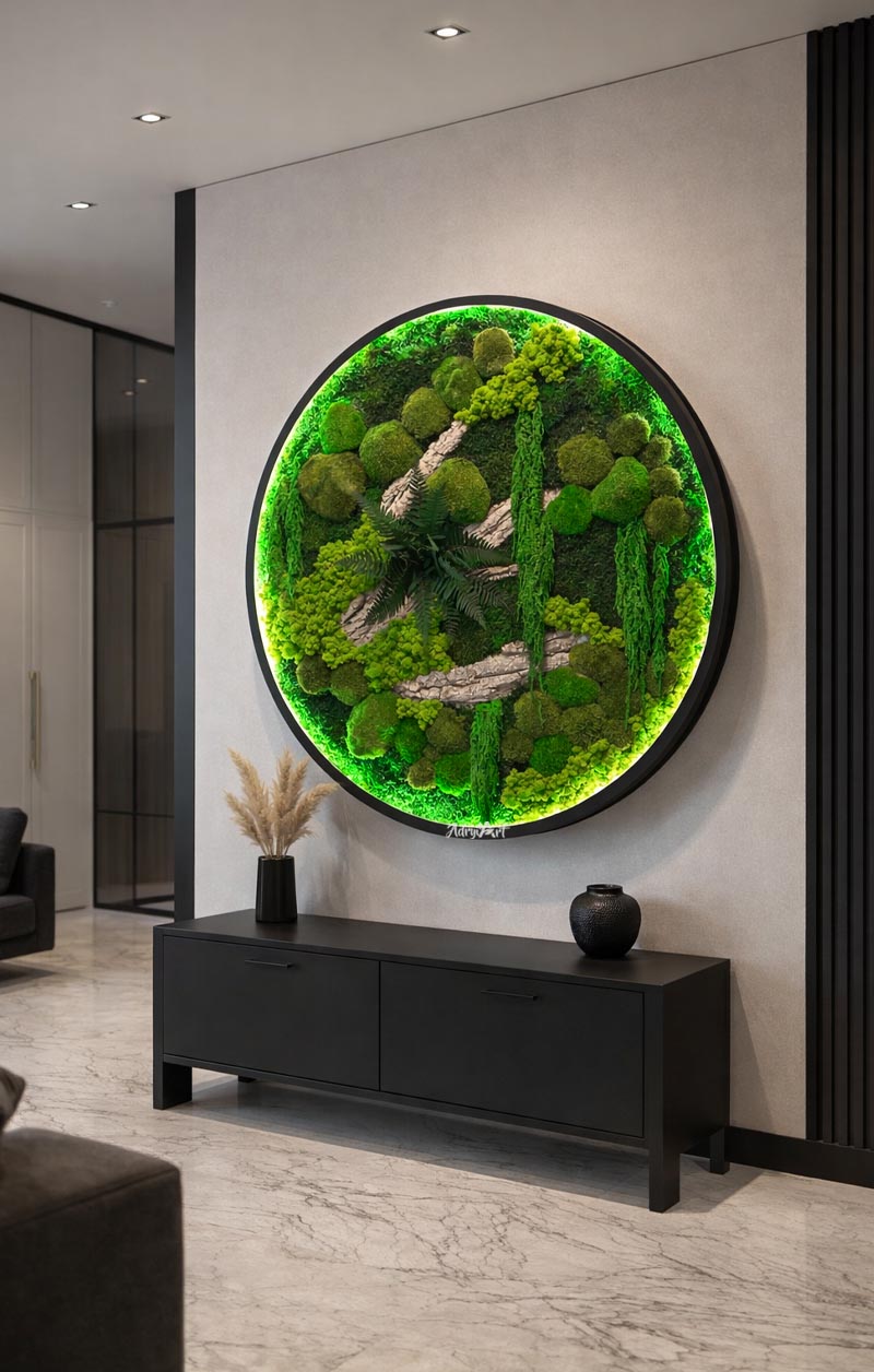 tablou licheni si muschi cu led tablou licheni si muschi cu led