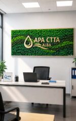 tablou licheni cu sigla apa ccta alba x