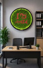 tablou licheni cu sigla artled si led