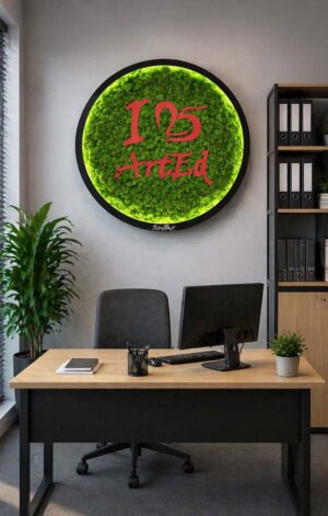 tablou licheni cu sigla artled si led