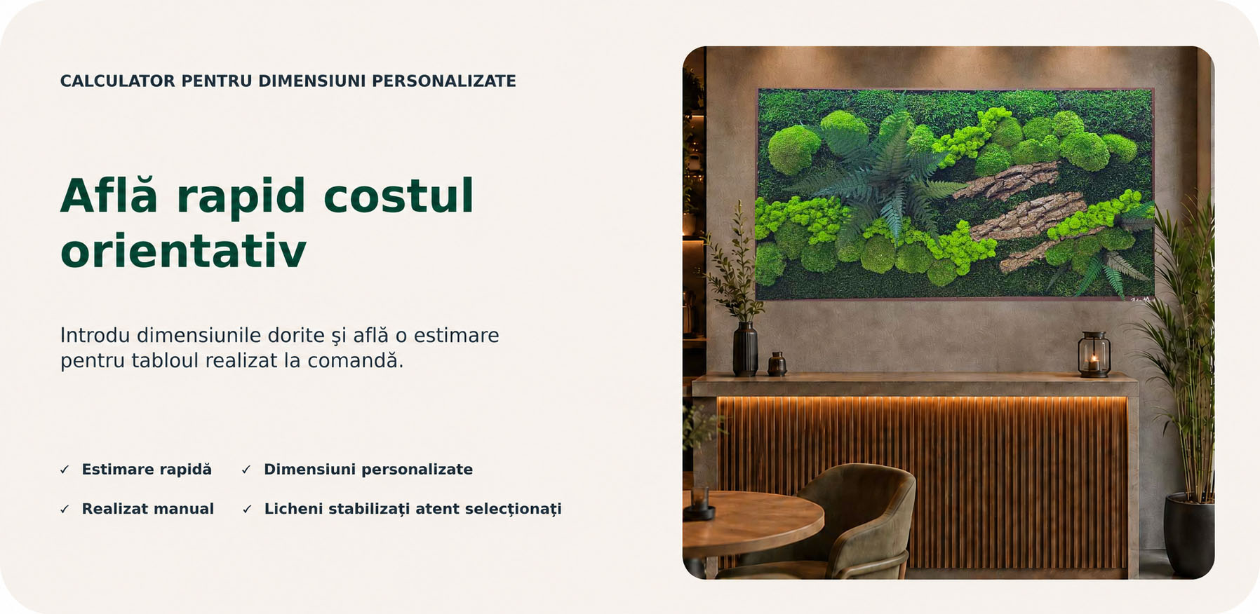 tablouri cu licheni preturi