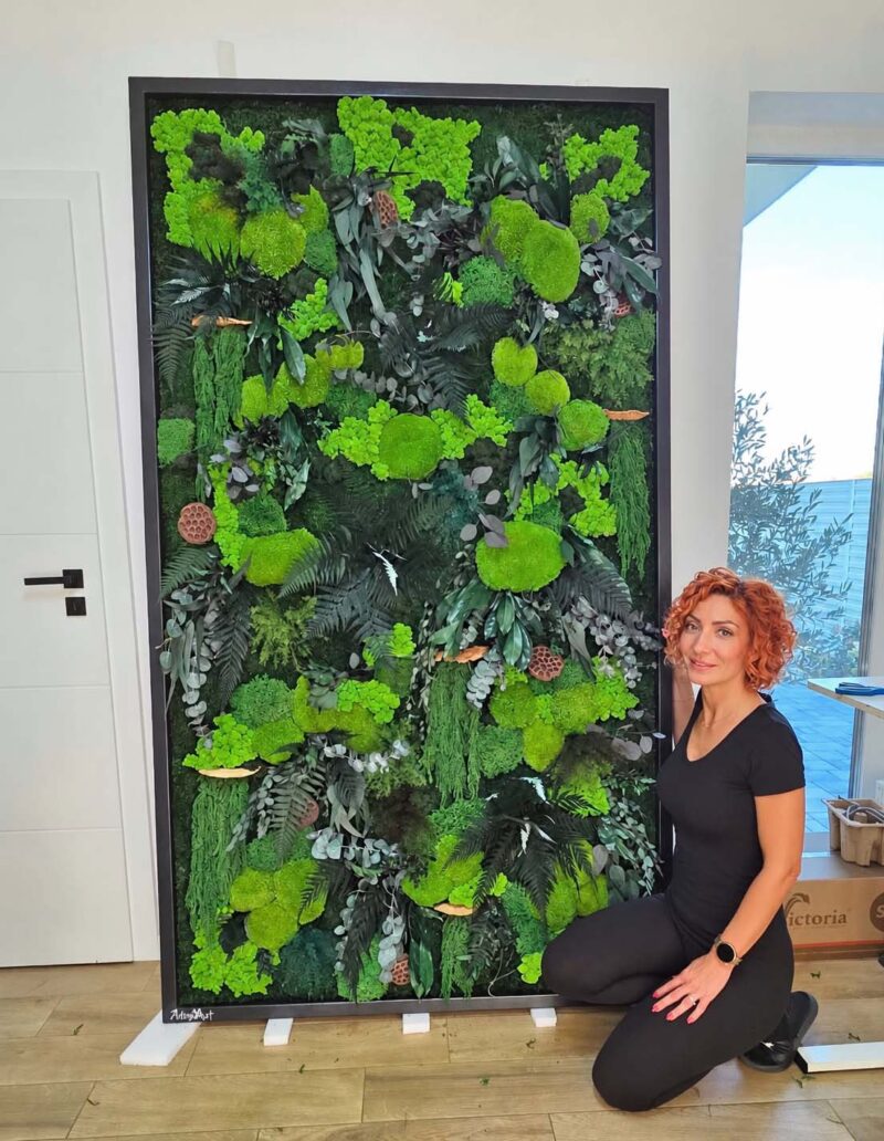 tablou licheni si plante stabilizate living xcm